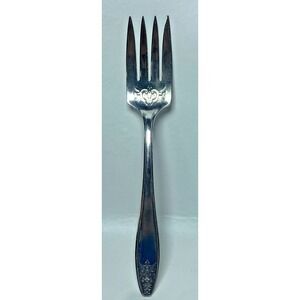 Lady Doris Silverplate Serving Meat Fork 8"‎ Vintage Silver